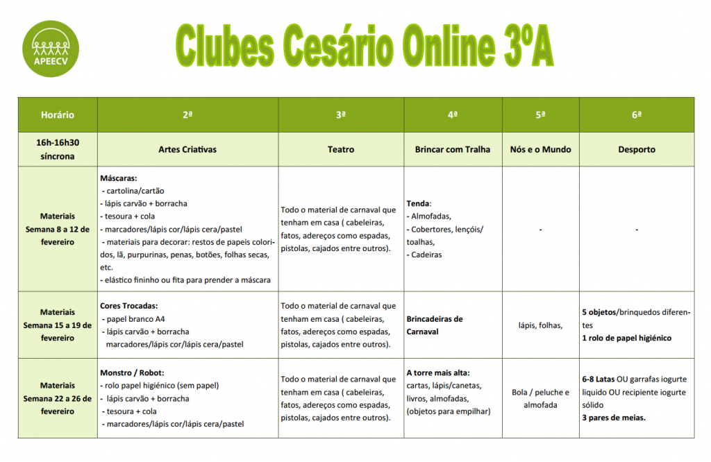 Clubes Cesário Online 3A